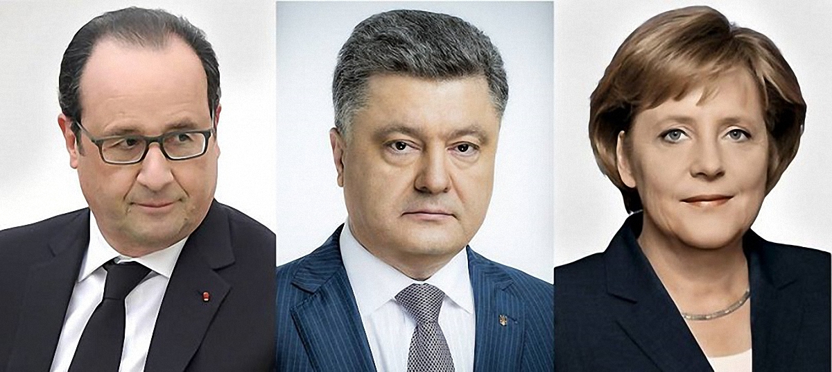 Порошенко согласовал позиции по Донбассу с Олландом и Меркель - фото 1