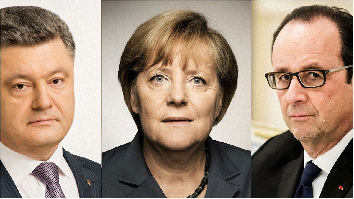 Меркель, Порошенко и Олланд обсудили Донбасс - фото 1