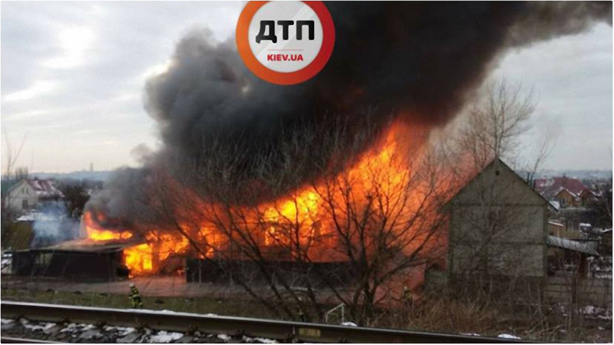 На Русановских садах вспыхнул пожар - фото 1