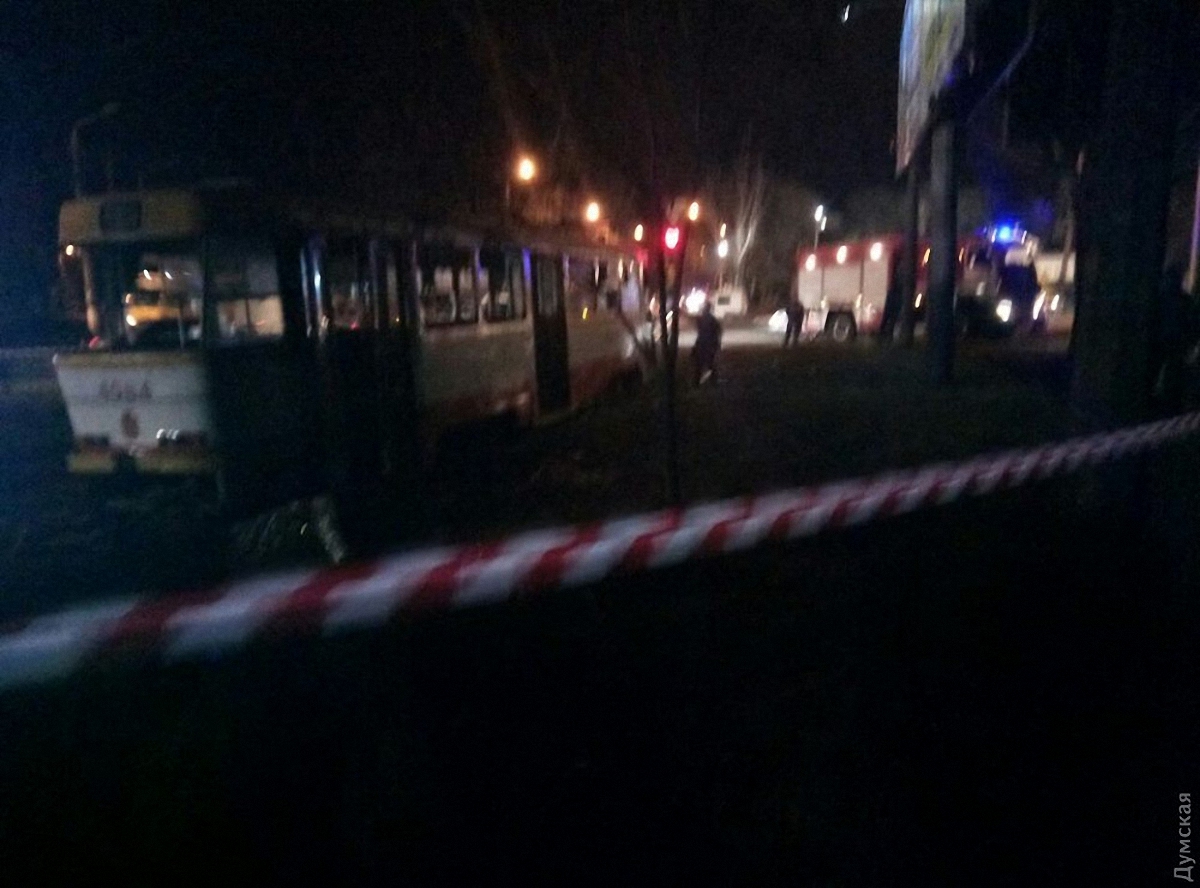 В Одессе горел трамвай - фото 1