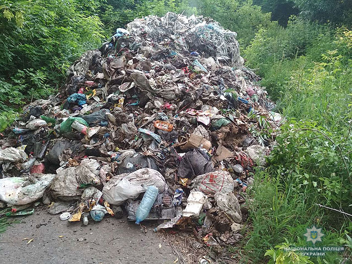 Фура скинула 12 тонн львовского мусора прямо посреди села Степь - фото 1