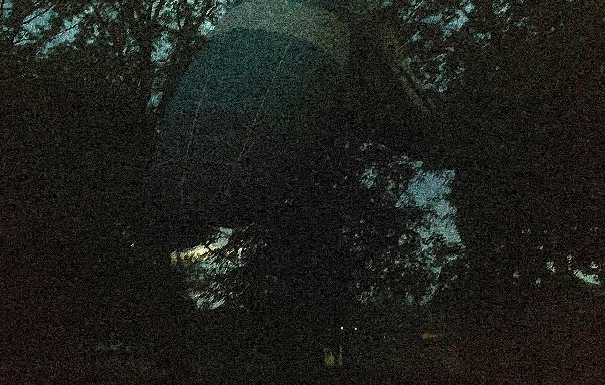 На Кировоградщине ветер занес шар с людьми на деревья  - фото 1