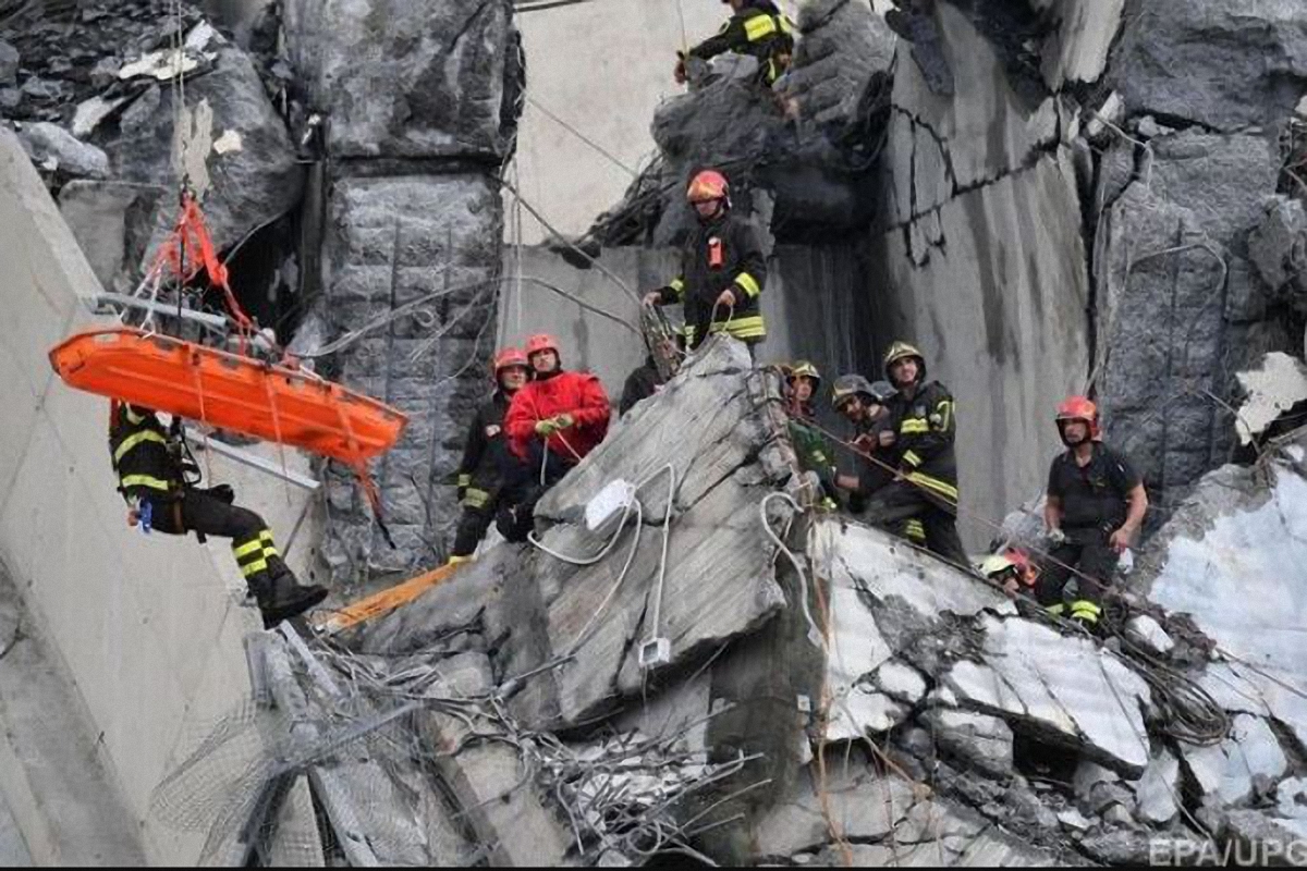 Обрушения моста в Генуе: украинка и её муж записали видео после спасения из-под завалов - фото 1