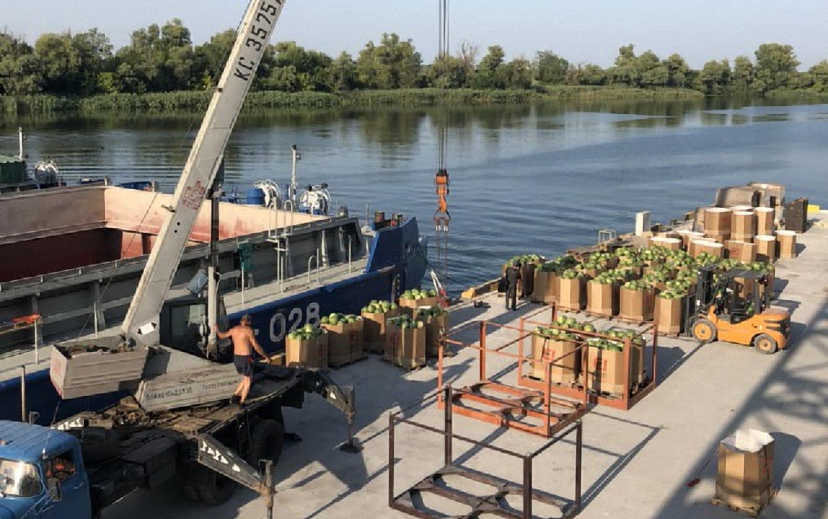 В Киев отправилась баржа с 500 тоннами арбузов - фото 1