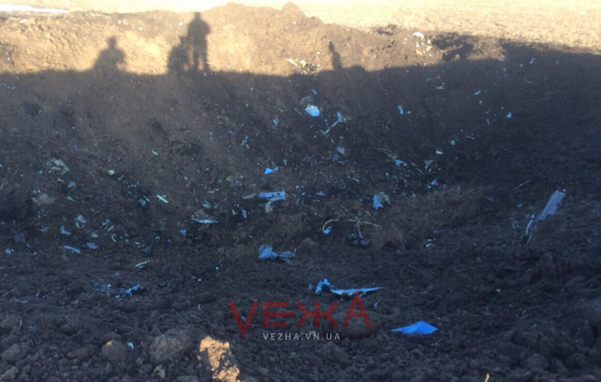 Место падения Су-27 в Винницкой области - фото 1