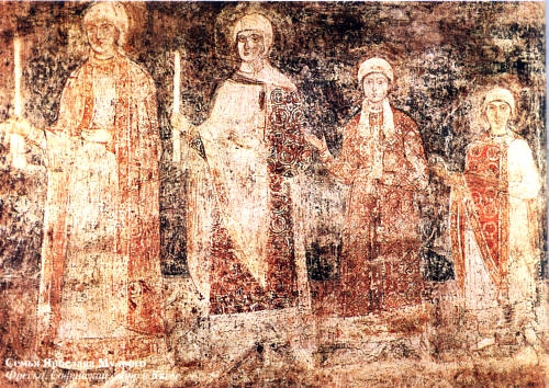 Семья Ярослава Мудрого. Фреска. Софийский собор в Киеве - 23819 Семья Ярослава Мудрого. Фреска. Софийский собор в Киеве - фото 23819