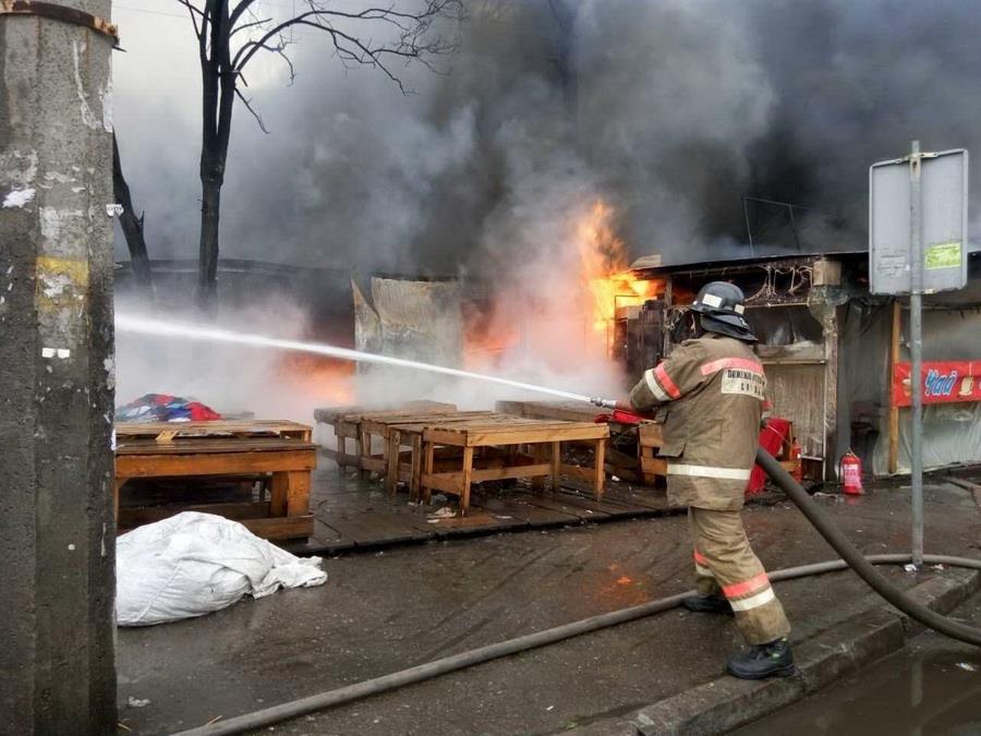 В пожаре на