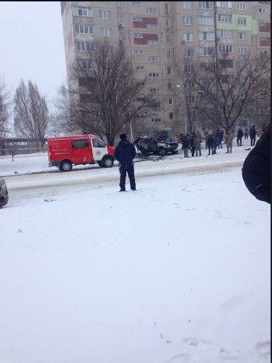 В сети появилось фото с места взрыва автомобиля одного из главарей