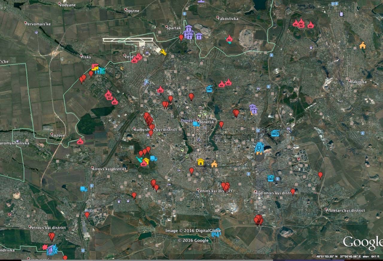 Активисты наносили позиции боевиков на карту Антитеррористического центра - 37479 Активисты наносили позиции боевиков на карту Антитеррористического центра - фото 37479