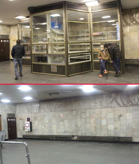 В киевском метро снесли МАФы - 42791 В киевском метро снесли МАФы - фото 42791