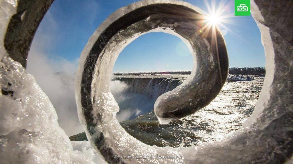 Замерзший Ниагарский водопад - 100270 Замерзший Ниагарский водопад - фото 100270