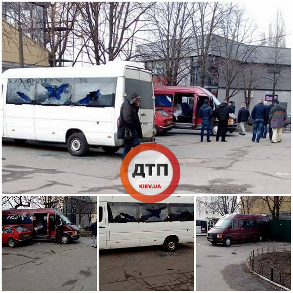 Неизвестные расстреляли автобусы у центрального вокзала Киева - 106220 Неизвестные расстреляли автобусы у центрального вокзала Киева - фото 106220
