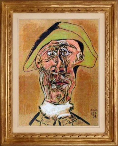 Та самая картина Пабло Пикассо 'Tête d’Arlequin” - фото 159840