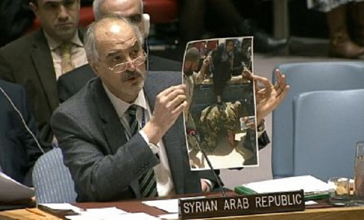 Он показал фото, обвинив ООН в использовании непроверенной информации - фото 1