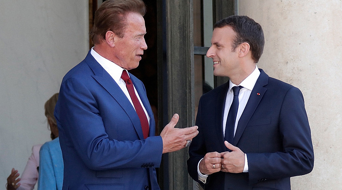 Глава Франции встретился с бывшим губернатором Калифорнии - фото 1