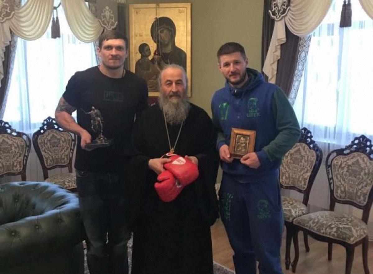 Александр Усик посетил резиденцию митрополита Онуфрия - фото 1
