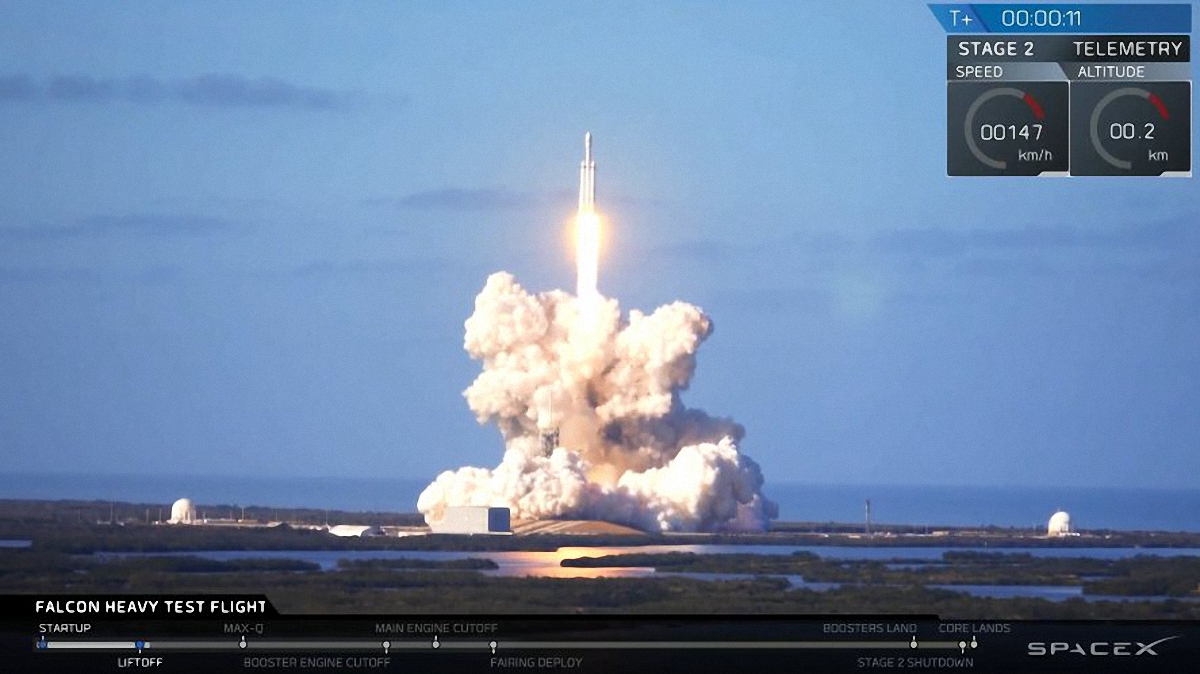 Falcon Heavy запустили в США - фото 1