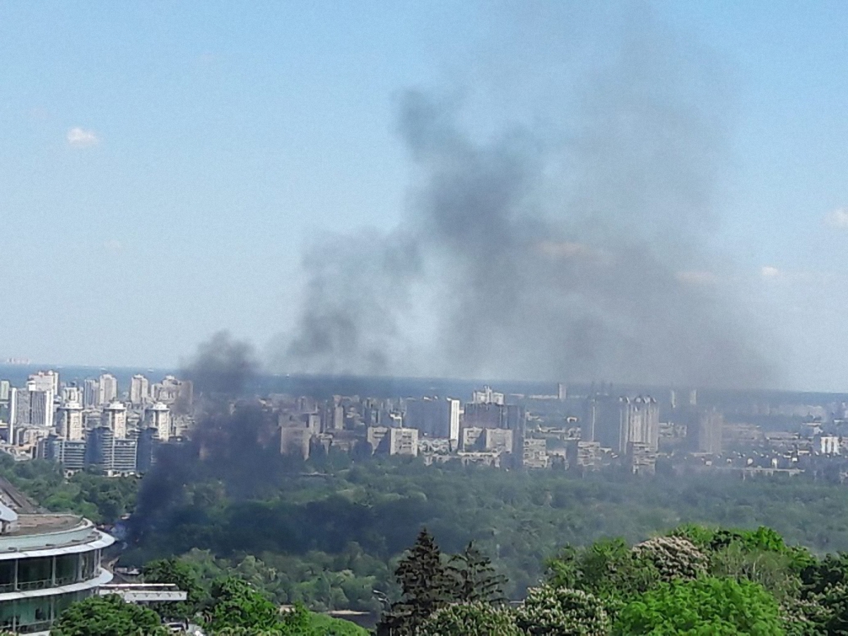 Дым от пожара на Гидропарке виден за несколько километров  - фото 1