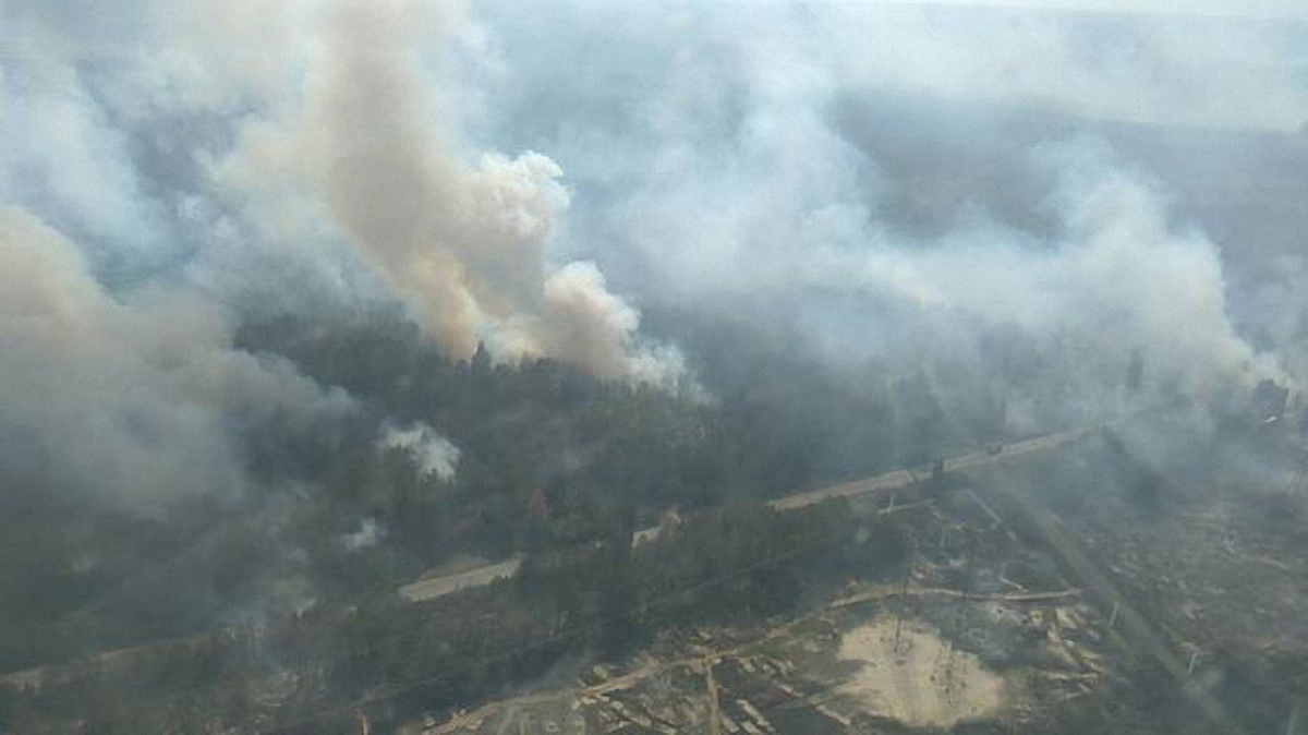 Продукты горения в лесу у ЧАЭС не распространяются в сторону Киева - фото 1