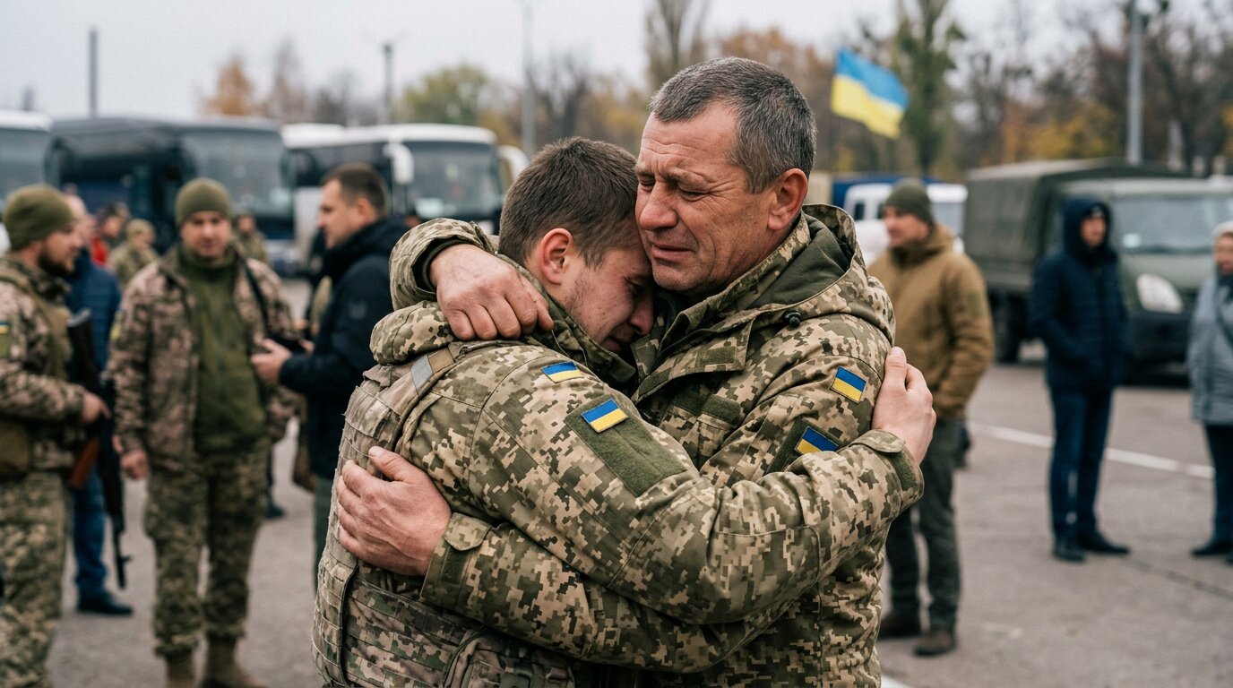 Чотири роки чекання: батько й син, які разом боронили «Азовсталь», нарешті зустрілися після полону - фото 1