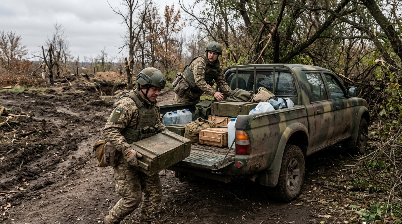 «Небо брудне від дронів»: як логісти бригади «Рубіж» прориваються крізь рої безпілотників на Донбасі - фото 1