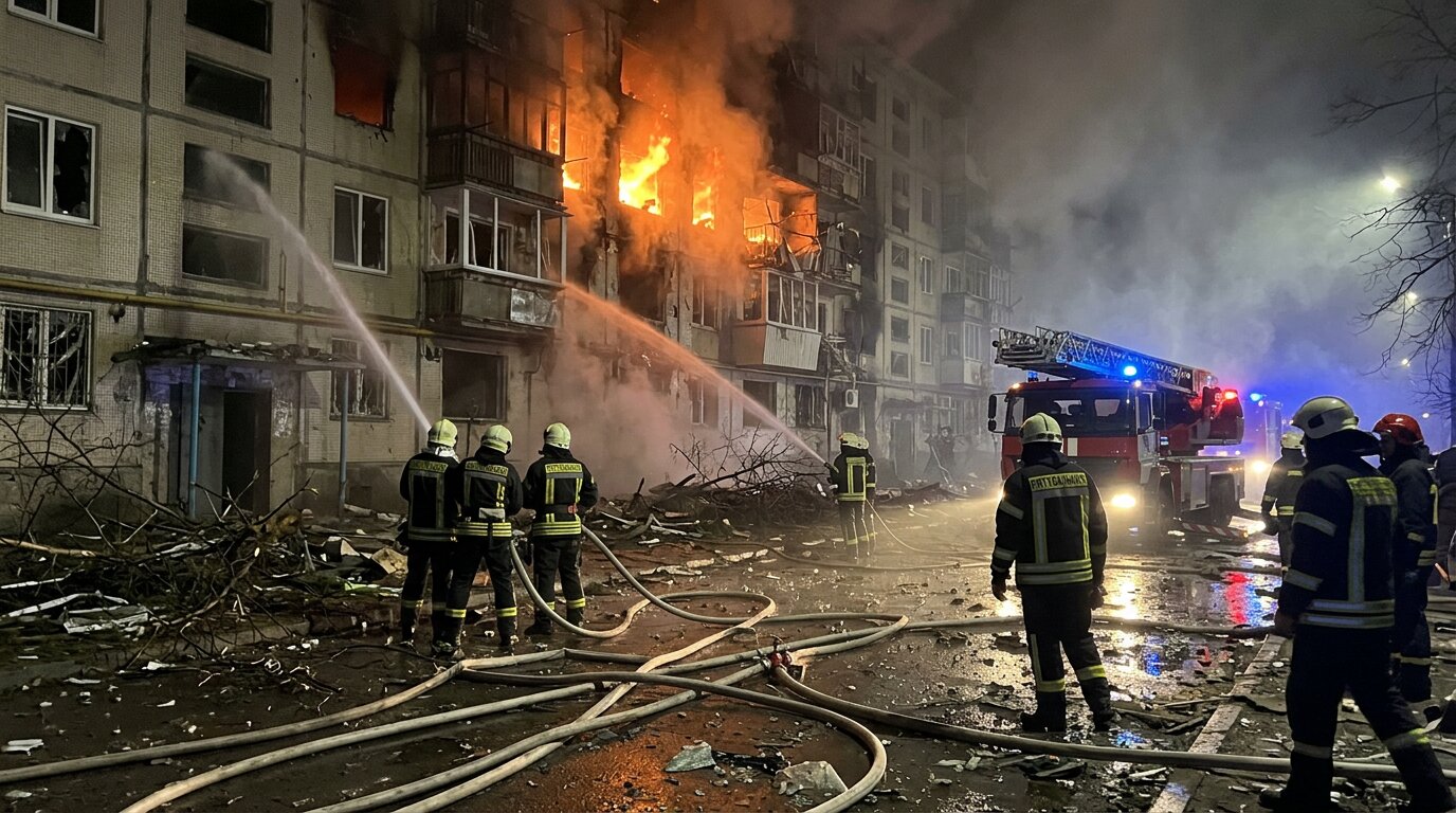 Нічний наліт на Суми: ворожі дрони влучили в автомийку та нежитлову будівлю - фото 1
