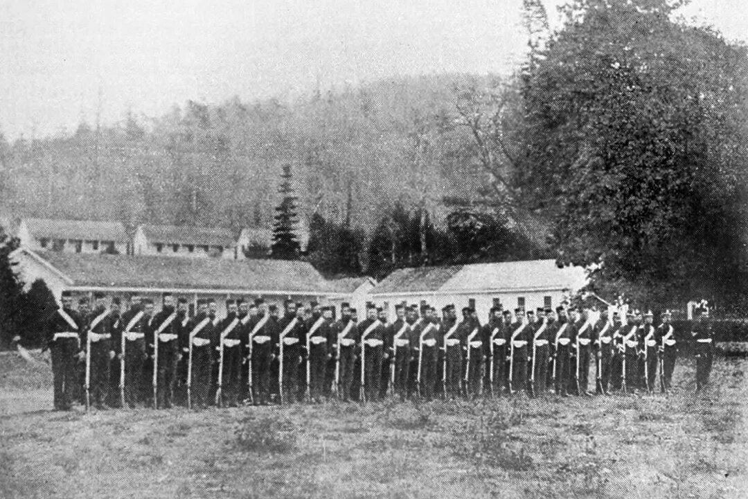 Британські солдати на острові Сан-Хуан у 1872 році