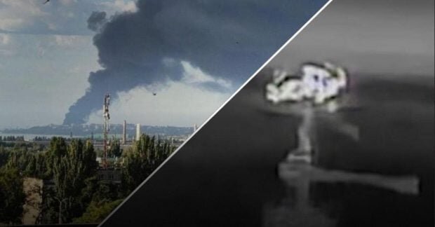 Пожежа на російському нафтопереробному заводі