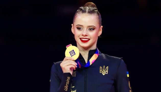 Таїсія Онофрійчук під час виступу на етапі Гран-прі в Брно